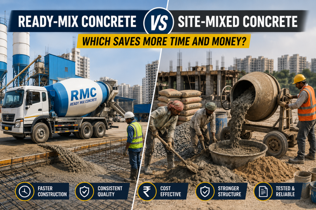 Ready Mix Concrete vs Site Mixed Concrete: Which Saves More Time and Money?